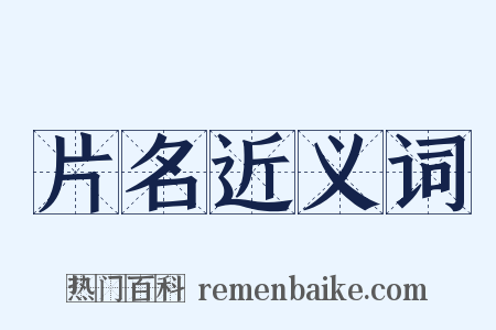 片名近义词是什么意思的图片